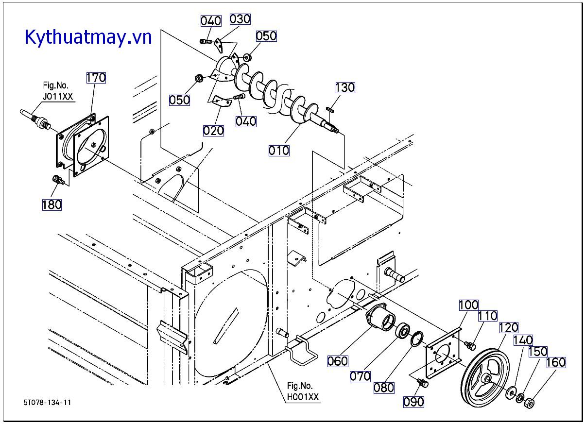 Trục máy khoan ngang thứ 1